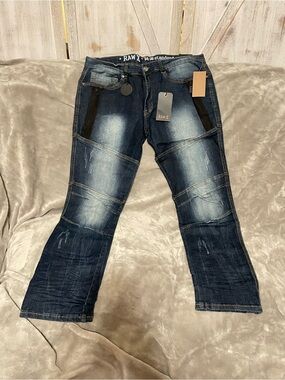 RAW X Men’s Dark Wash Bootcut Jeans